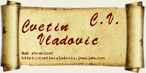 Cvetin Vladović vizit kartica